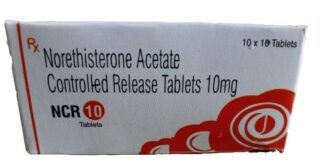 Norethisterone acetate controlled release tables